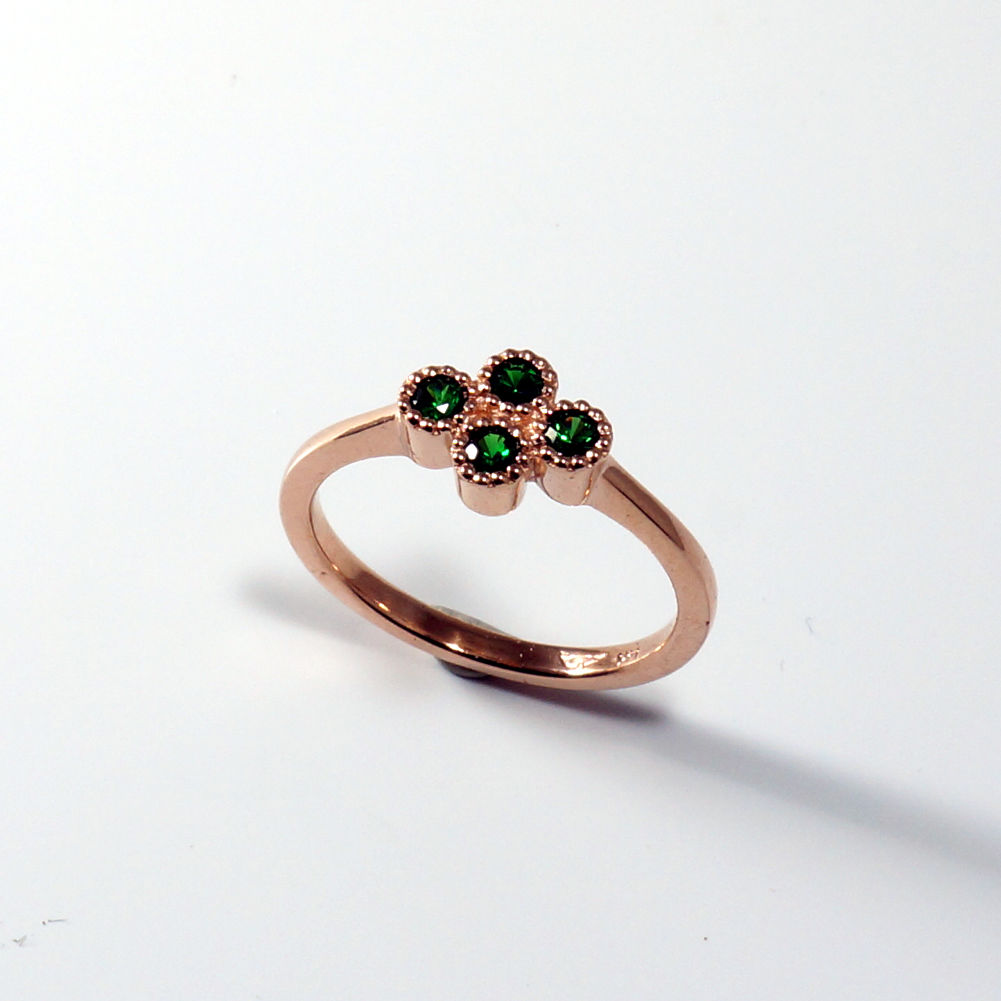 Tsavorite Garnet Rose Gold Ring